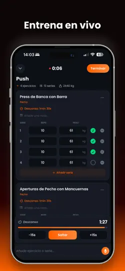 Captura de pantalla de Trevo: AI Gym Workout Tracker en iPhone 3