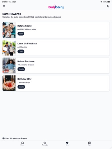 Turkberry Rewards iPad screenshot