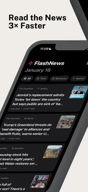 FlashNews: Speed Reader screenshot 1