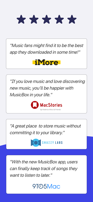‎MusicBox: Save Music for Later Screenshot