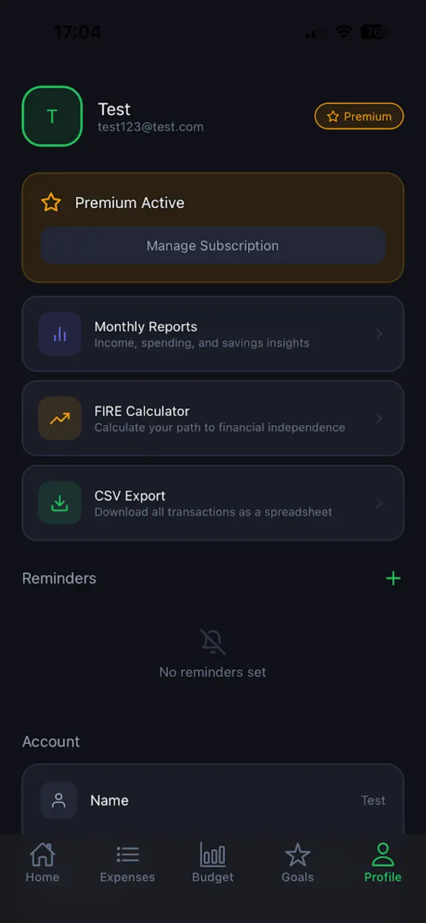 Screenshot #1 pour Budgetly Finance Tracker