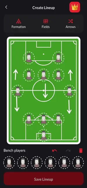 Football Lineup Builder 11 iPhone screenshot 2