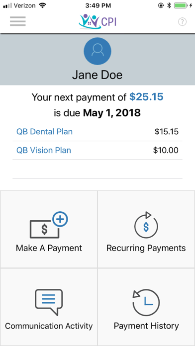 CPI COBRA+ Direct Bill Screenshot