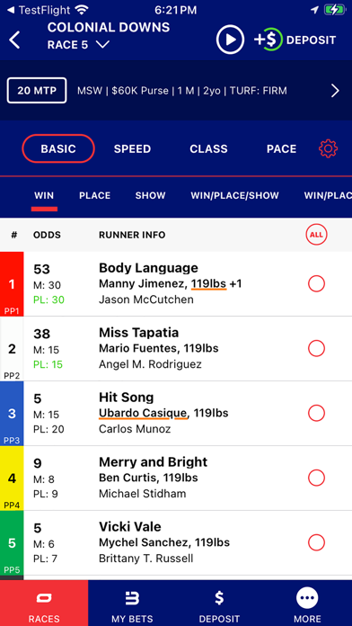 BetAmerica: Live Horse Racing Screenshot 2 - AppWisp.com BetAmerica: Live Horse Racing Screenshot 2 - AppWisp.com