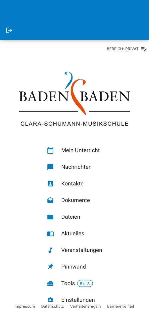 Screenshot #1 pour Clara-Schumann-Musikschule App
