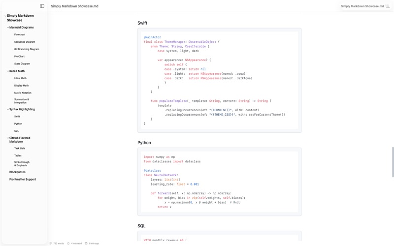 Simply Markdown screenshot