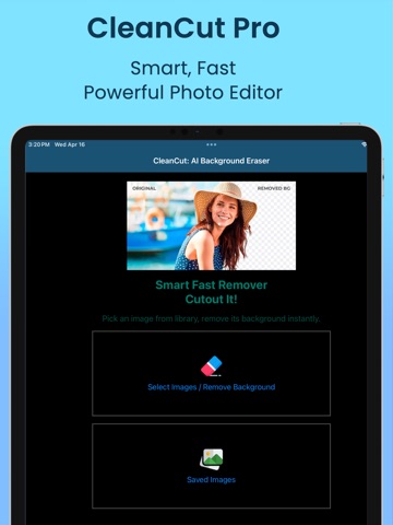 AI Background Eraser: CleanCut iPad screenshot