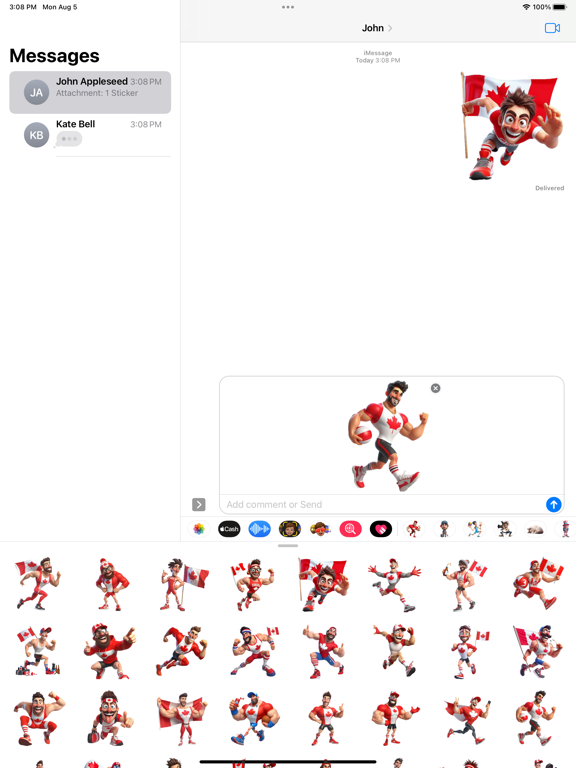 Screenshot #5 pour Sporty Canadian Man Stickers