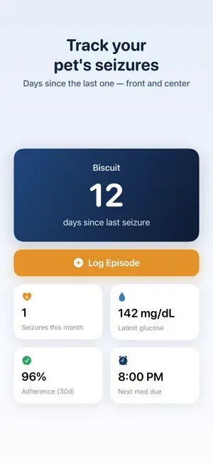 Vela: Pet Seizure Tracker screenshot 1