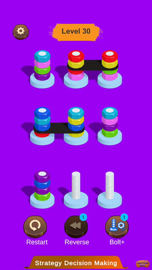 #3. Nuts And Bolt Sort Puzzle Game (iOS) 来自: Atif Mumtaz