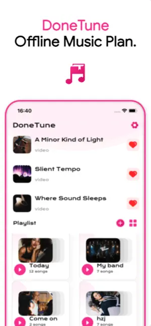 DoneTune: Offline Music Plan iPhone screenshot 1