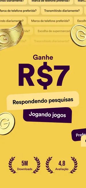 Golden Survey: Ganhar Dinheiro iPhone screenshot 1