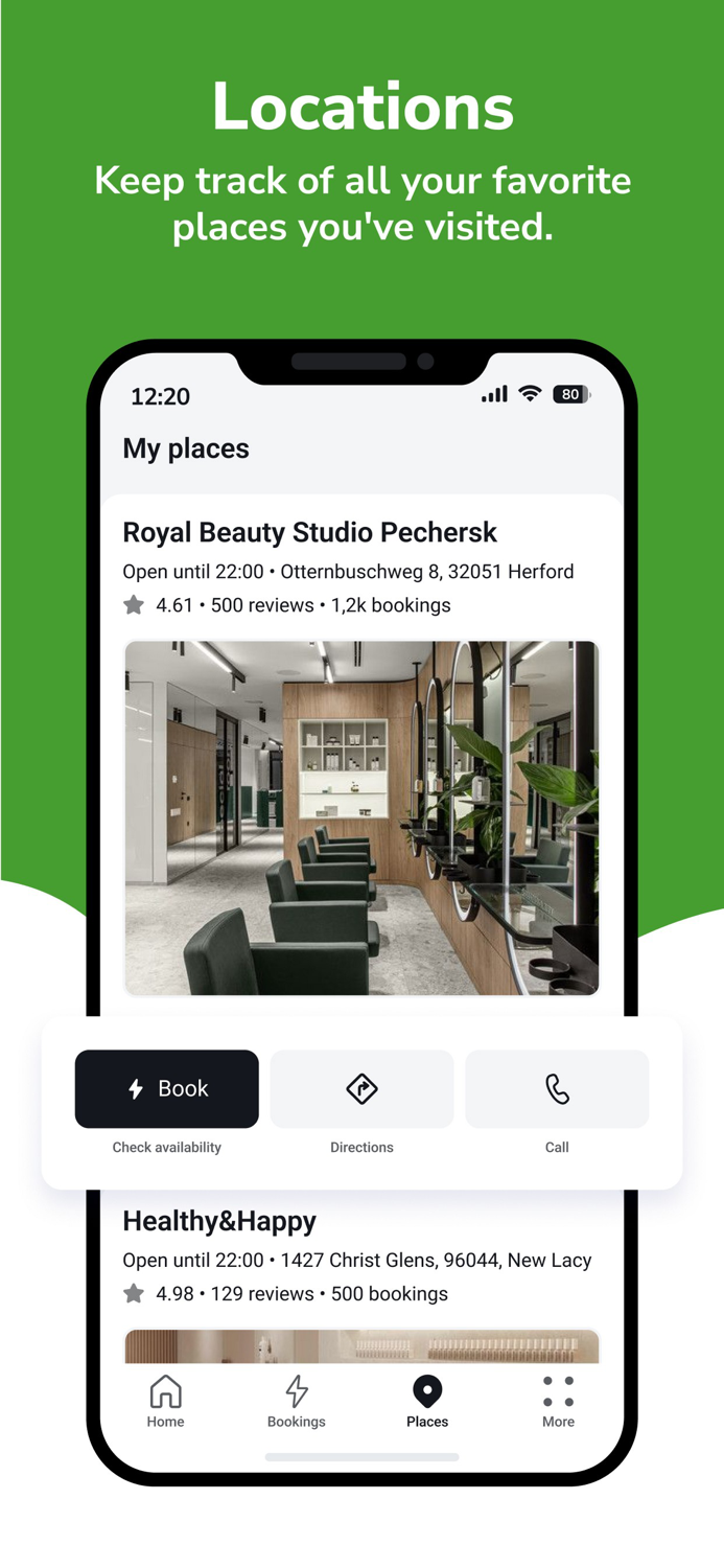EasyWeek App book online