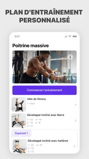 Capture d'écran de Fitness: Exercices Musculation sur iPhone 1
