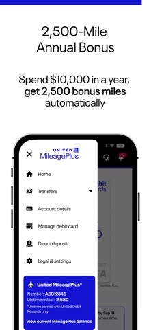United Debit Rewards Card iPhone screenshot