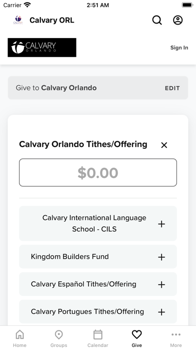 Calvary Orlando App Screenshot