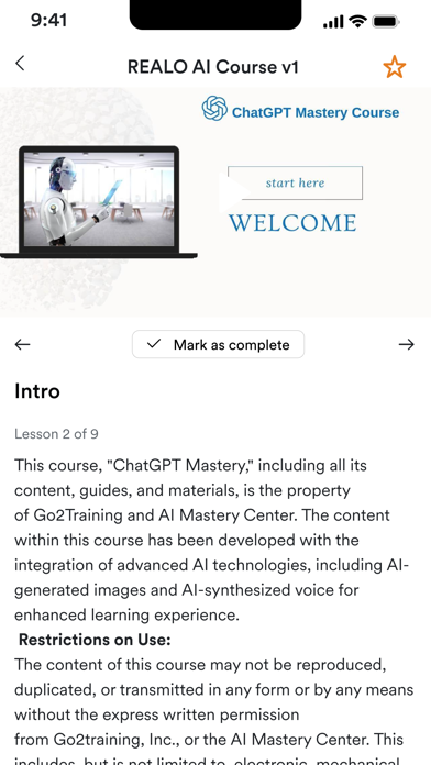 AI Mastery Center Screenshot
