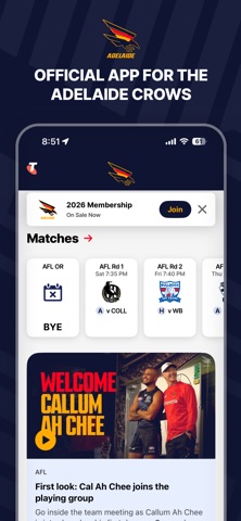 Adelaide Crows Official App screenshot
