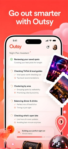 Outsy: Night Out Planner iPhone screenshot