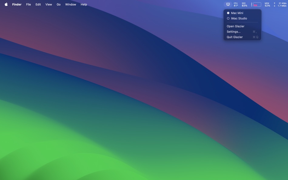 #2. Glazier (macOS) Podle: James Peter Donald Gibbard