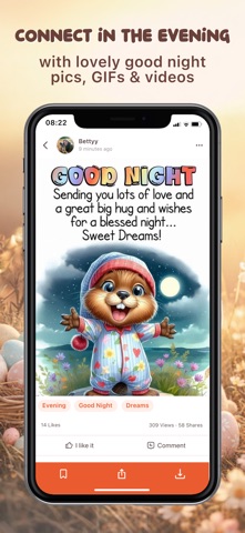 Good Morning Night Quotes GIFs iPhone screenshot