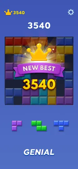 Captura de pantalla de Block Blast! en iPhone 4