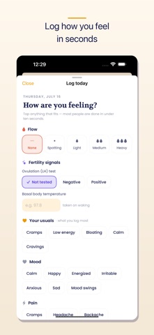 Lunara – Period Tracker iPhone screenshot