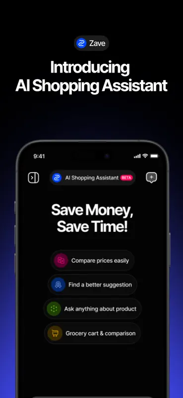 Zave: AI Shopping Assistant screenshot 1 of 4