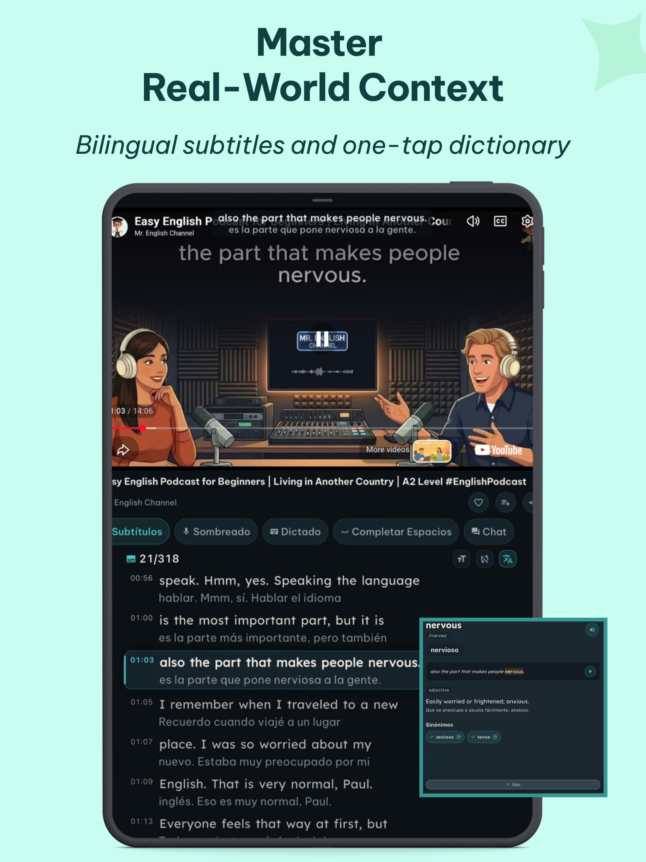 4You: Learn language via video screenshot 10