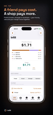 Infill: 3D Print Cost Calc Screenshot 2 of 6