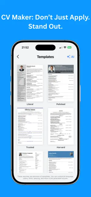 CV Maker - Intelligent Resume iPhone screenshot 2