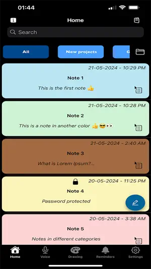 Notepad with Colors - Notes screenshot 3