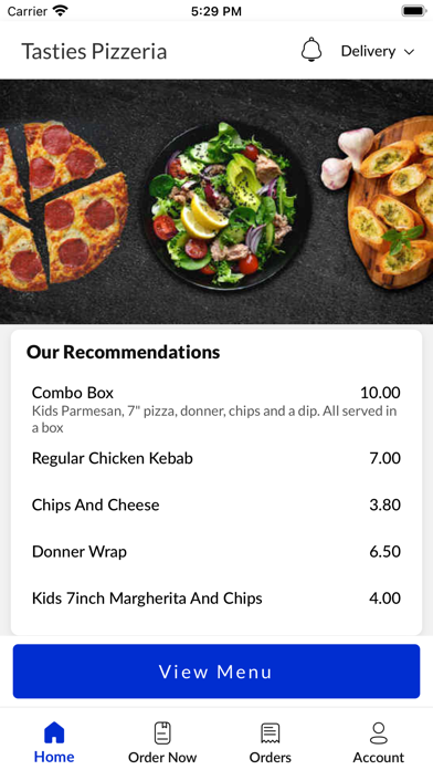 Tasties Pizzeria Screenshot