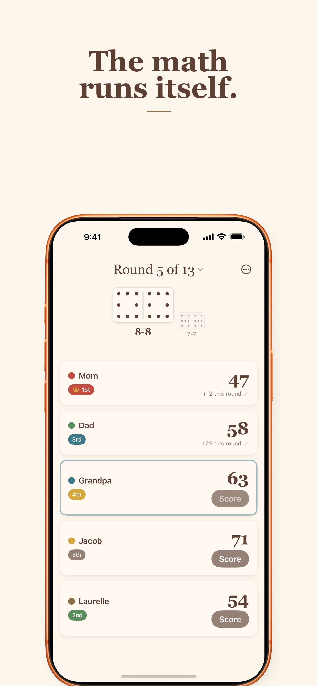 Mexican Train: Score Tracker
