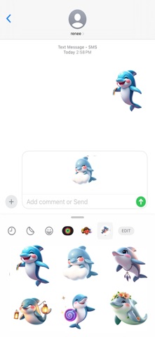 梦幻海豚贴纸 screenshot