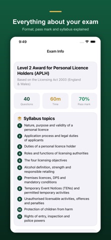 Personal Licence Prep APLH Screenshot 6 of 6