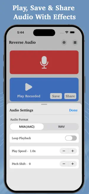 Reverse Audio - Record & Play screenshot 2