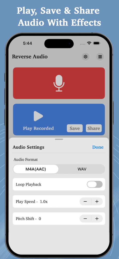Reverse Audio - Record & Play screenshot 2