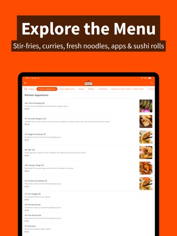 Pad Thai Noodle Restaurant iPad screenshot