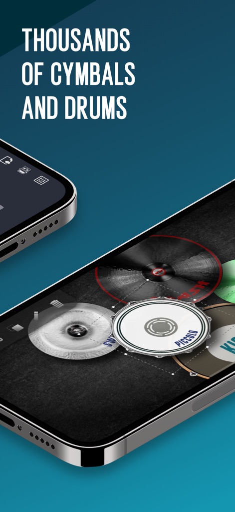Real Drum: electronic drum set - このアプリは、詳細に描かれたシンバルやドラムパッドを通じて、ユーザーに数千種類に及ぶ豊富な楽器コレクションを提供します。