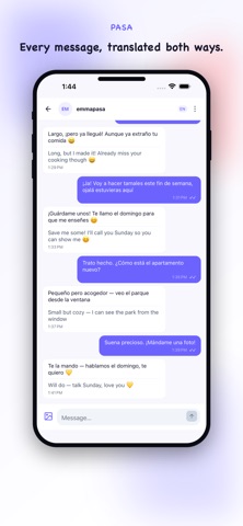 Pasa: Chat & Translate iPhone screenshot
