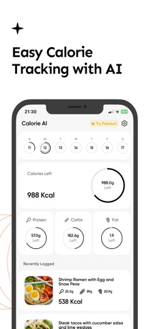 Calorie AI: Tracker App Store preview screenshot 1
