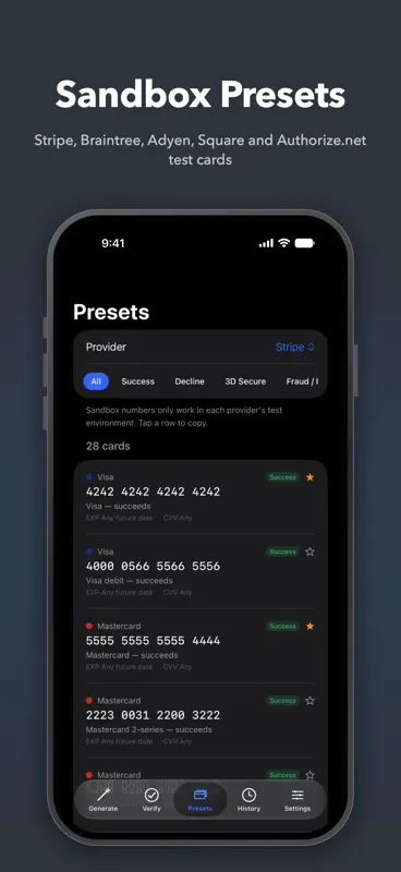 Credit Card Generator: Test screenshot 5 of 10