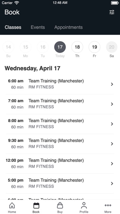 RM Fitness Screenshot