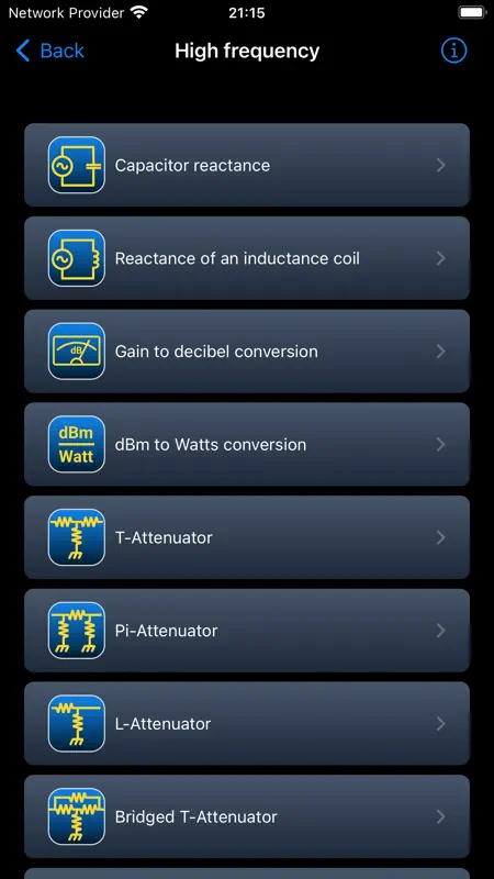 Electronic Circuits Calc Pro screenshot 9 of 10
