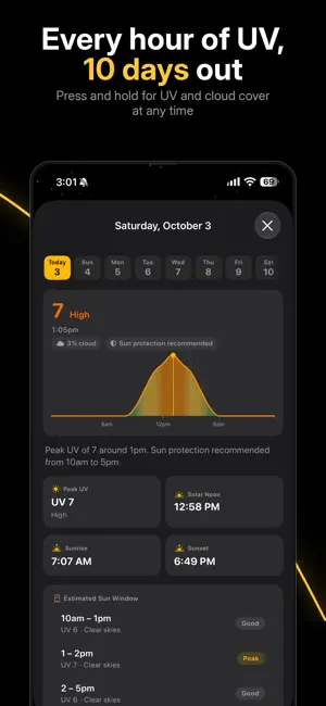 SunDaily: UV Index & Sun screenshot 3