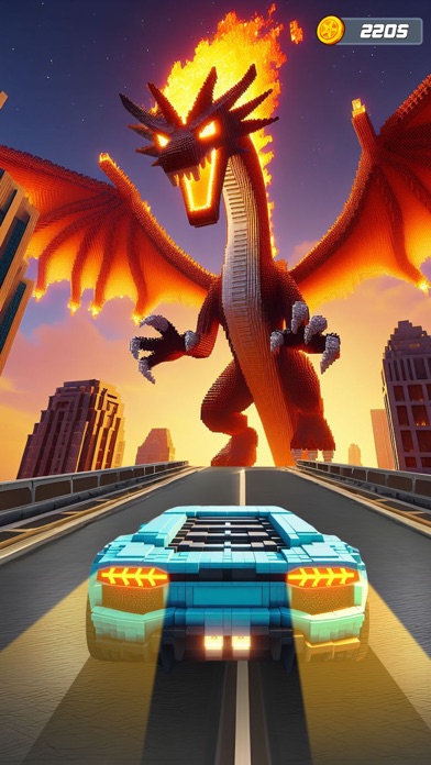 Car vs Blocky Monster 3D Screenshot