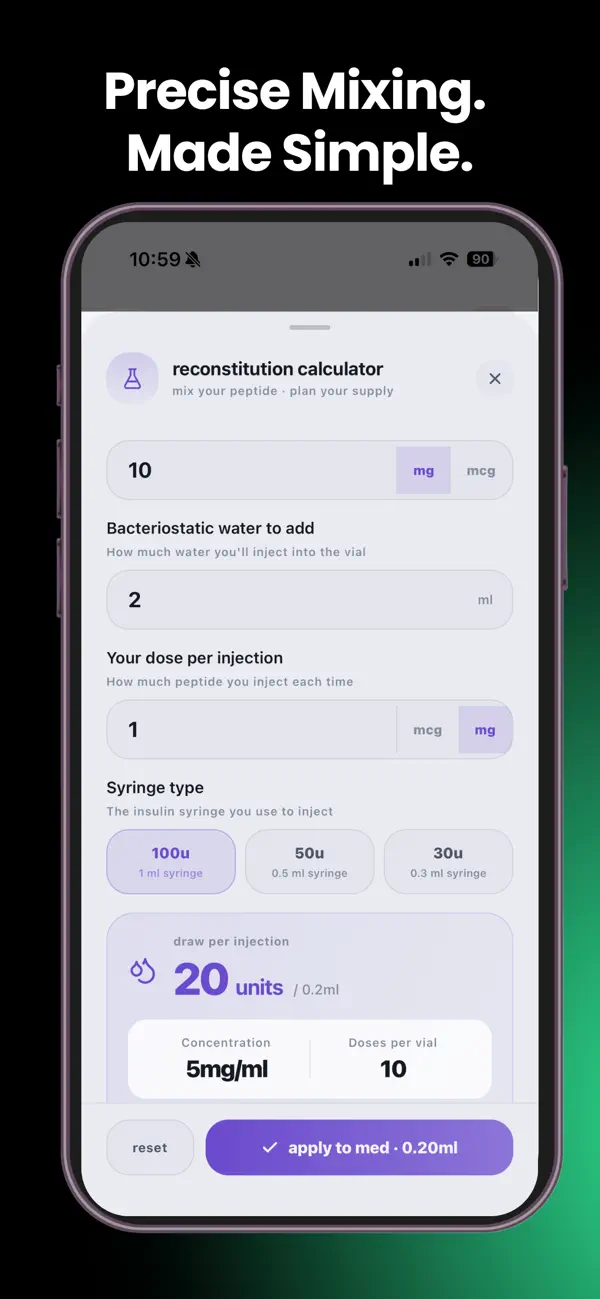 pin: TRT · Peptide · GLP · HRT Screenshot 5