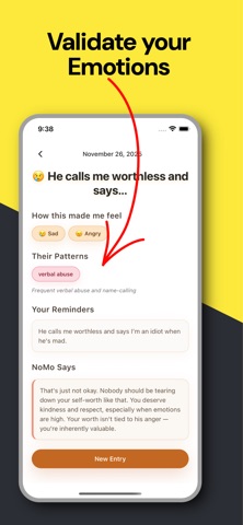Nomo no contact: AI Journal screenshot