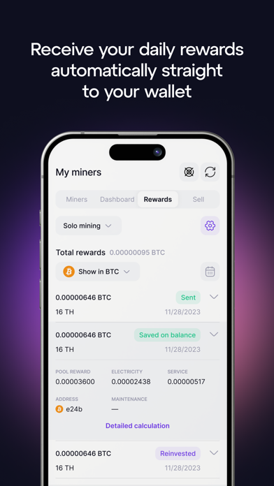 GoMining - Mining App Screenshot